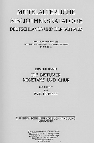 Titelblatt von Band 1 (1918)